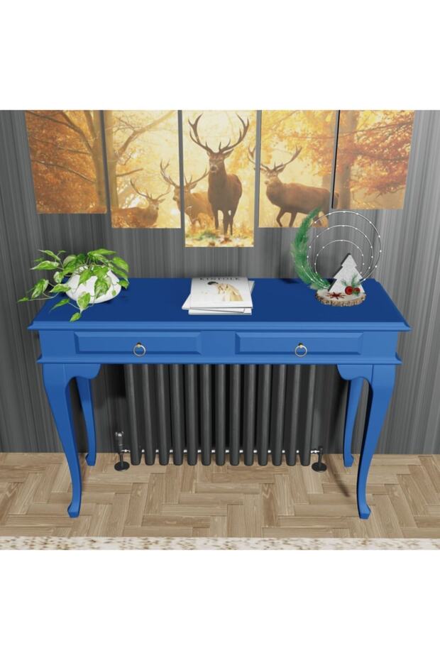 100 Cm Mavi Çekmeceli Petek Üstü Yüksek Dresuar - 6