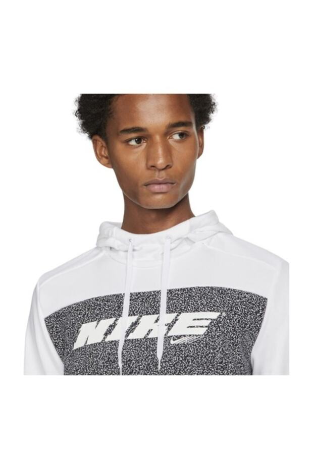 Dri-fit Sport Clash Pullover Training Hoodie Erkek Sweatshirt - Beyaz - 2