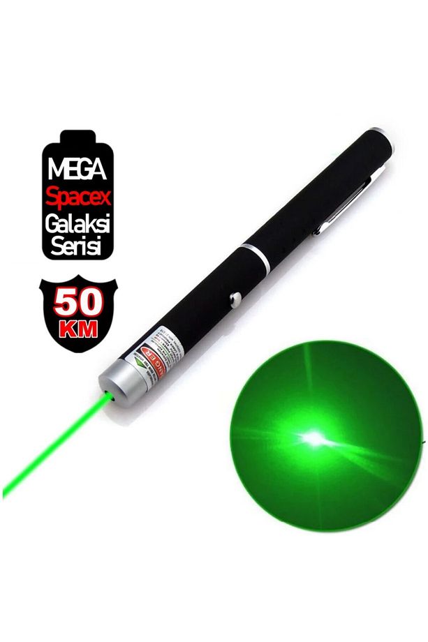 Kir-1001 Mega Spacex Galaxy Serisi Yeşil Lazer Pointer 300 Mw 50 Km Etkili Green Laser Pointer Güçlü - 2