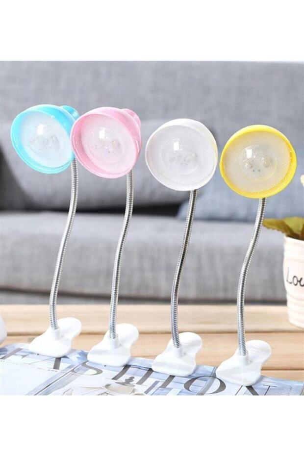 Mavi Mandallı Led Işıklı Kitap Okuma Lambası Kitap Okuma Işığı Led Renk:mavi - 1