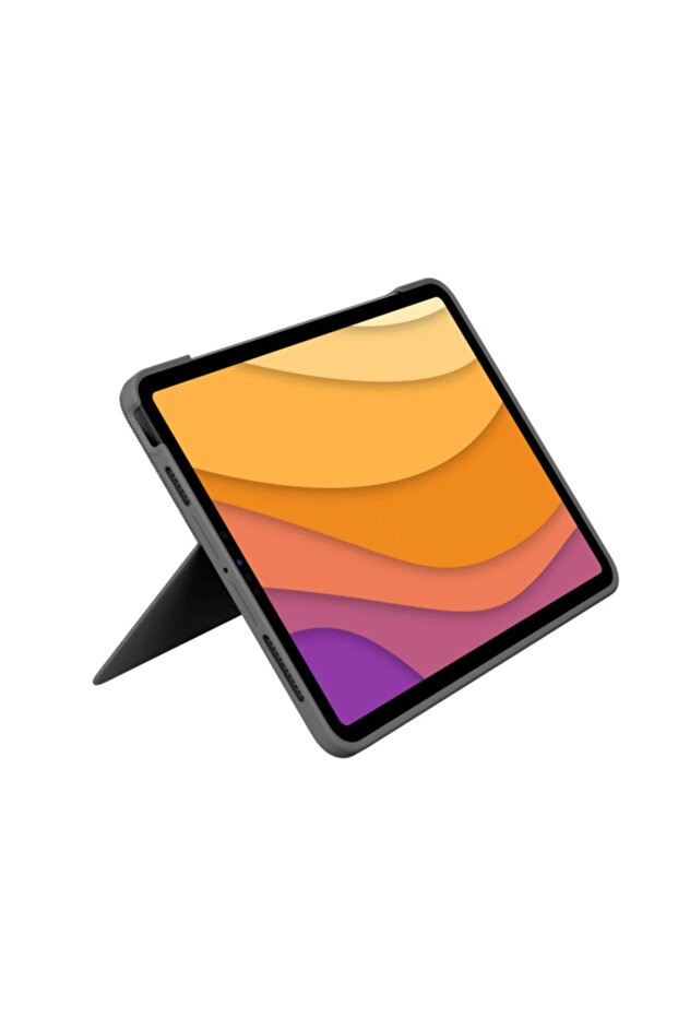 Combo Touch iPad Air 10.5 inç 4. Nesil ile Uyumlu Çok Yönlü Klavyeli Kılıf - Gri - 3