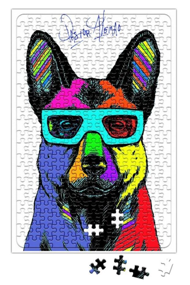 Pastor Alemao Pug Dog Puzzle 240 Piece Jigsaw