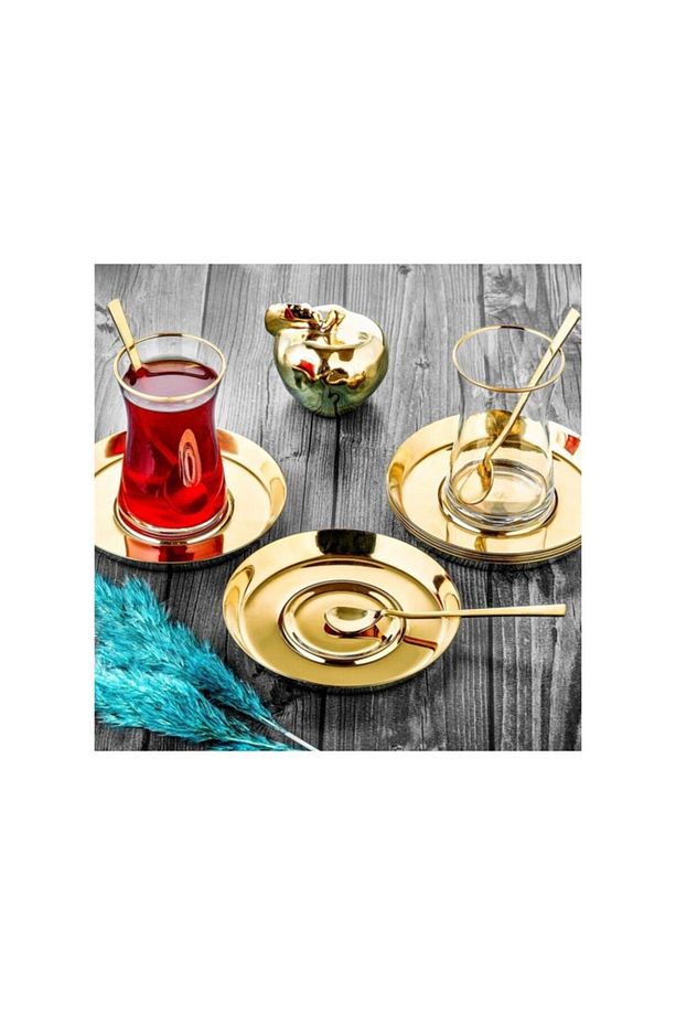 Ünalanhome Mess Çay Seti 6 Adet Çay Bardağı-6 Adet Çay Tabağı - 1