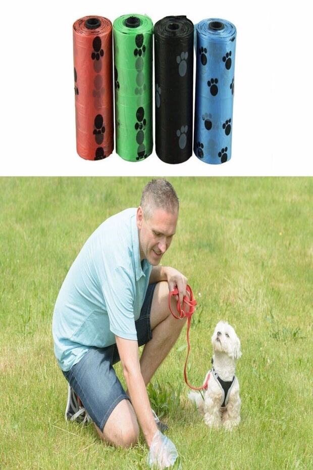 Tüy Toplayan Kedi Köpek Temizleme Tarama Eldiveni + Pati Desenli Evcil Hayvan Dışkı Poşeti - 5