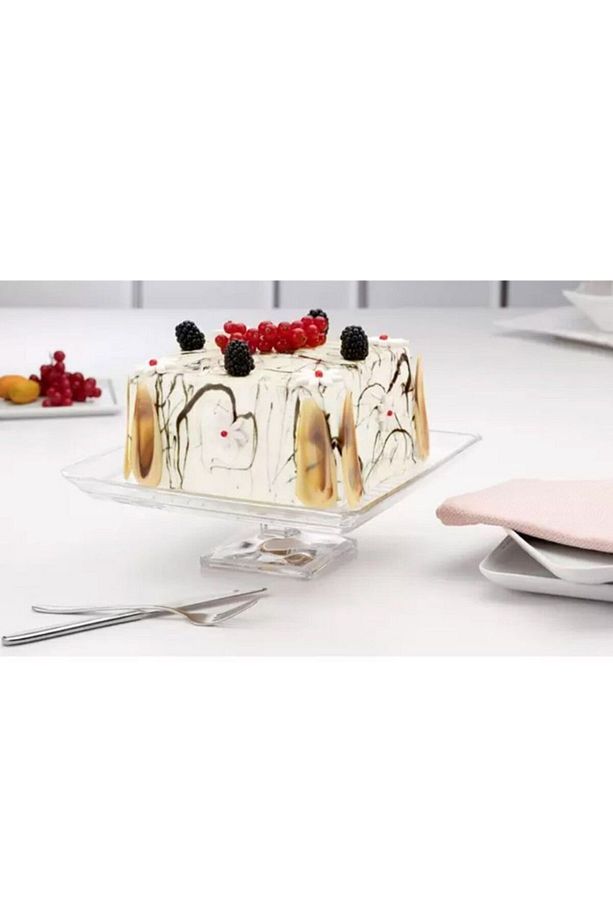 Madlen Ayaklı Kare Servis Tabağı 24 Cm - 2
