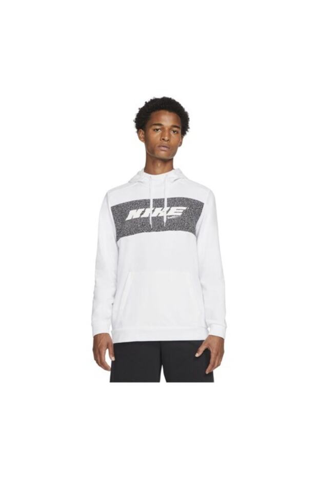 Dri-fit Sport Clash Pullover Training Hoodie Erkek Sweatshirt - Beyaz - 1