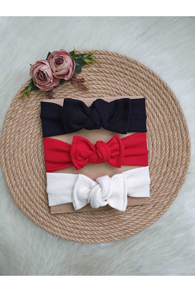 Baby Girl Ribbed Bandana Set