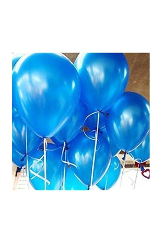 Best 50 Metallic Balloons and 5 Meter Balloon Chain Blue Silver White