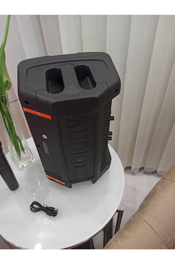 Kablosuz Mikrofonlu Bluetooth Hoparlör Taşınabilir Ses Sistemi Speaker - 4