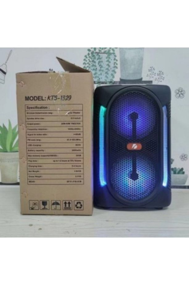 Kablosuz Mikrofonlu Bluetooth Hoparlör Taşınabilir Ses Sistemi Speaker - 8