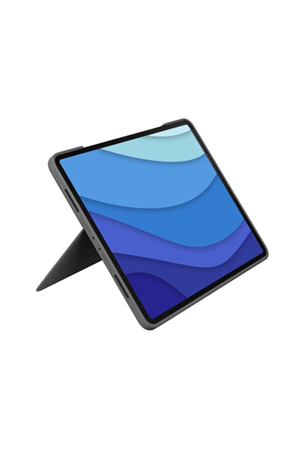 Combo Touch 12.9" iPad Pro 5. ve 6. Nesil ile Uyumlu Çok Yönlü Türkçe Klavyeli Kılıf, Gri 920-010186 - 3