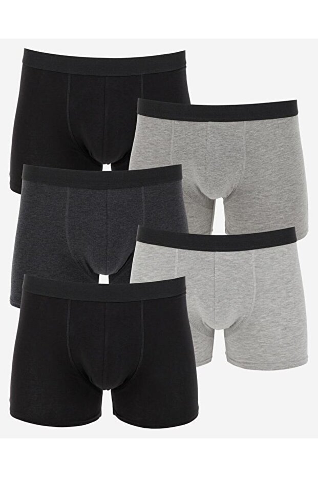 Men's Dark Boxers Cotton Lycra 5 Pack