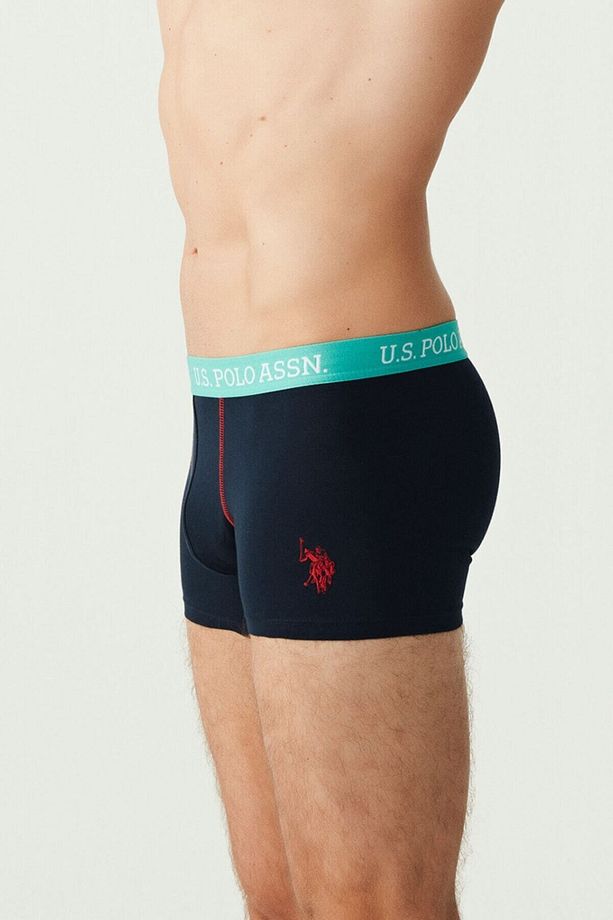 Erkek Lacivert - Gri Melanj - Mint 3 Lü Boxer - 4