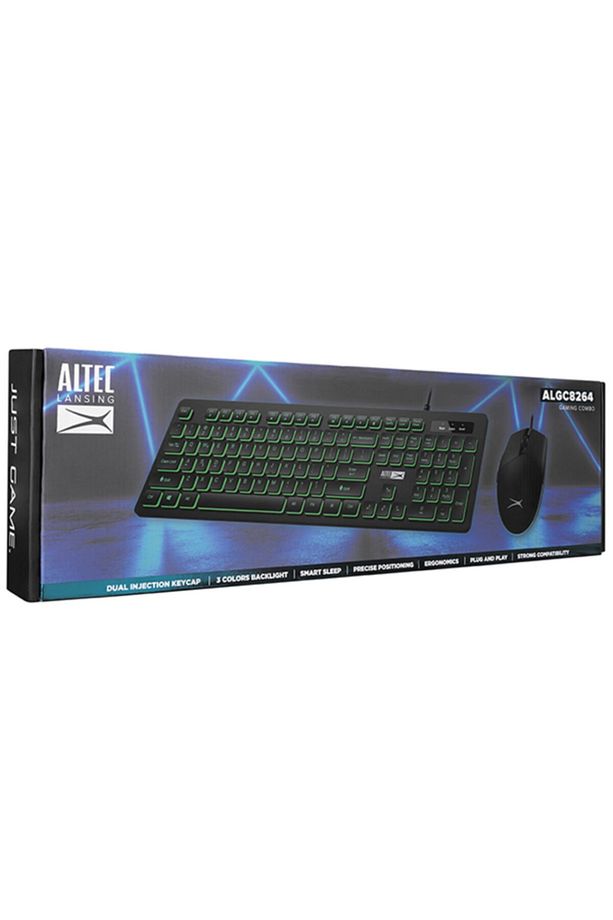 Algc8264 Led Işıklı 3 Renk Gaming Oyuncu Klavye ve Mouse Seti 6400dpi Rgb Mouse - 8