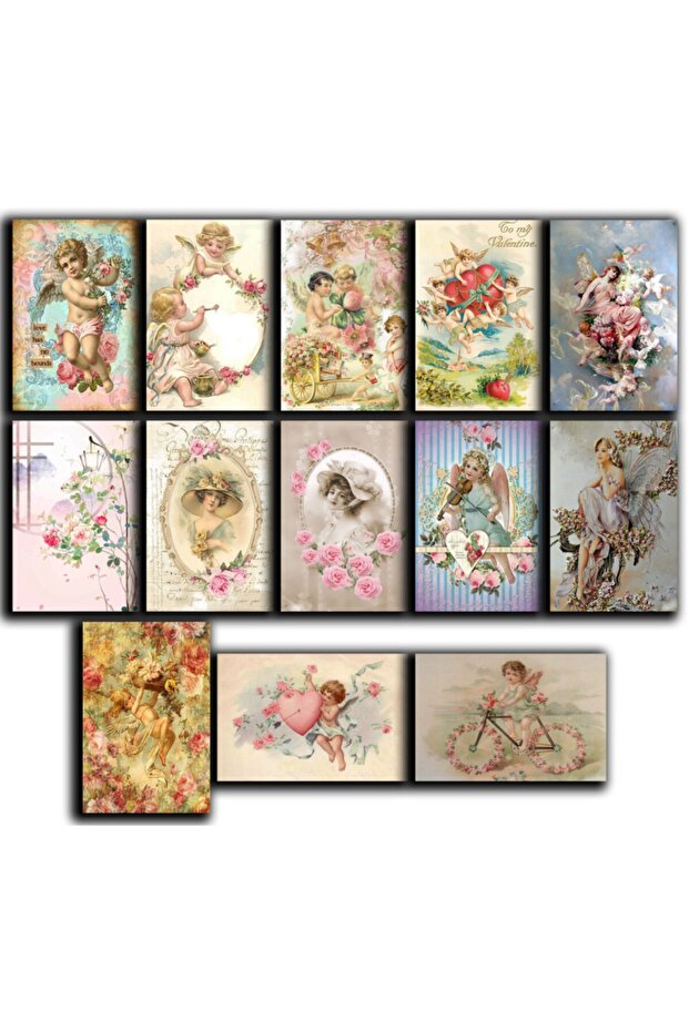 Love Themed Postcard Set (10x15 Cm. With 13 Envelopes)