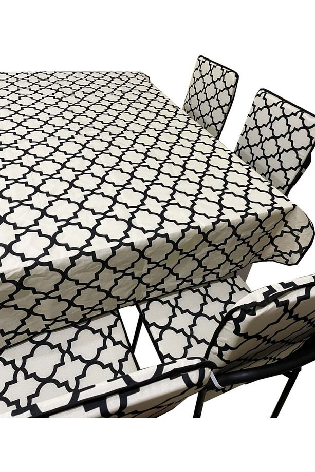 Sandalye Minderi Büyük Boy Arkalıklı 6 Adet Ve Masa Örtüsü Takımı (alaçatı) - 1