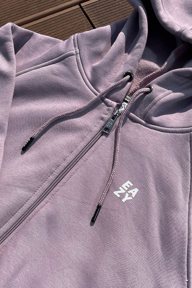 Kadın Basic Mauve Açık Lila Lastikli Premium Kışlık Eşofman Takımı - 2