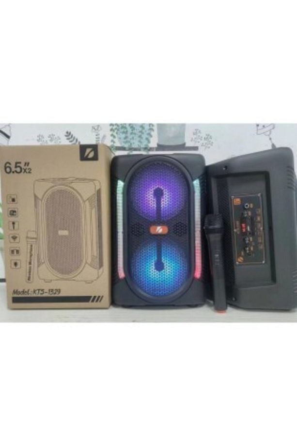 Kablosuz Mikrofonlu Bluetooth Hoparlör Taşınabilir Ses Sistemi Speaker - 9