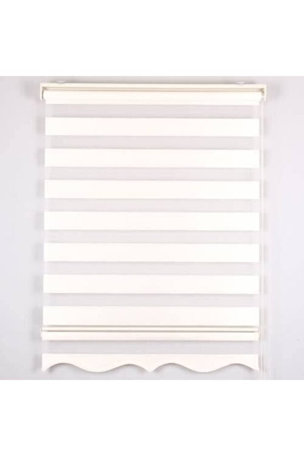 Beyaz Bambu Zebra Perde - 1