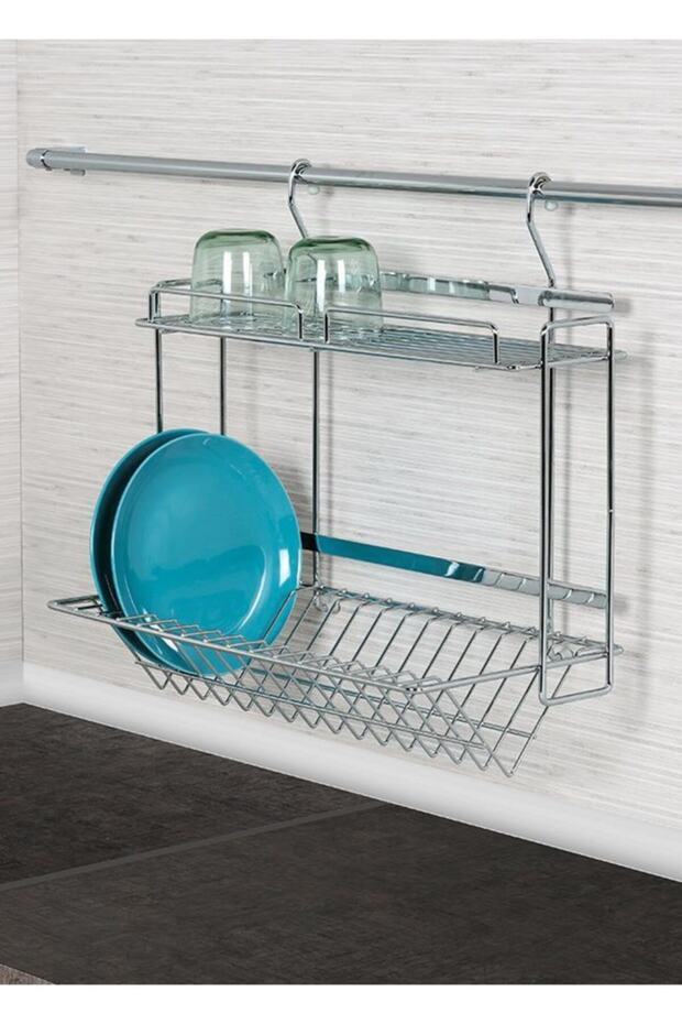 Askılı Tabaklık Bardaklık Set S-4018-c Askı Borusu Ve Bağlantı Aparatları Dahil - 1