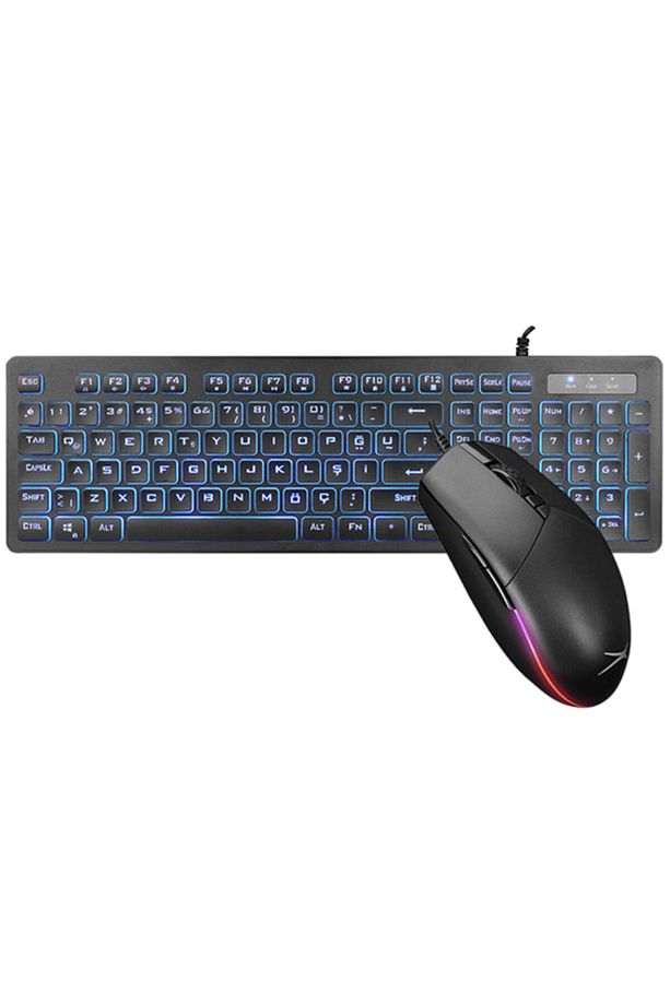 Algc8264 Led Işıklı 3 Renk Gaming Oyuncu Klavye ve Mouse Seti 6400dpi Rgb Mouse - 1