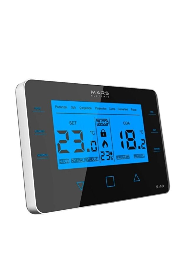 S40 Kablosuz Dijital Programlanabilir Oda Termostatı Yüksek Hassasiyetli Siyah - 1