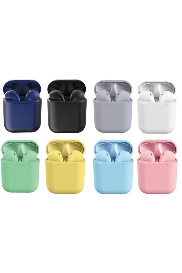 2. Nesil Inpods 12 Bluetooth Kablosuz Kulaklık Makaron Mat Renkler I12 Tws - 2