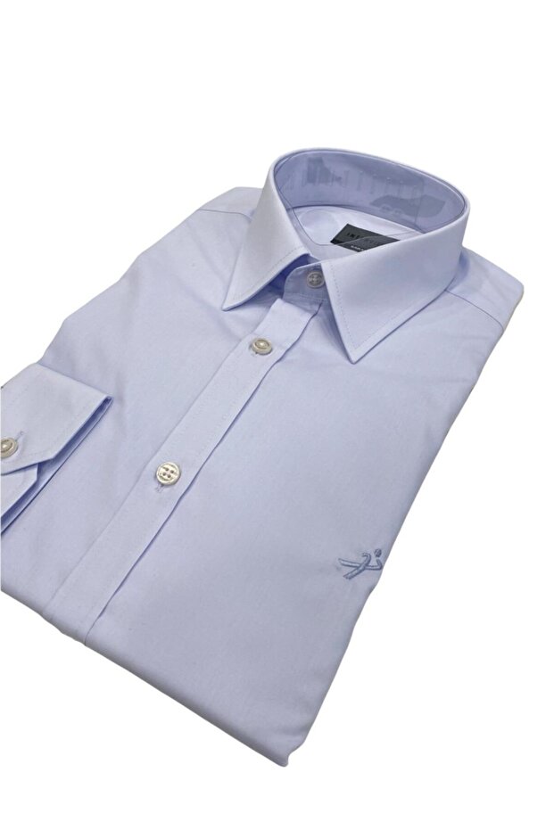 Interview Slim Fit Açık Mavi Gömlek - 1