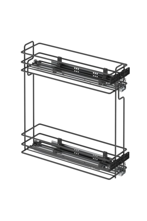 Gizli Raylı Deterjanlık Çift Açılım Sağ 16 Cm-antrasit - 1