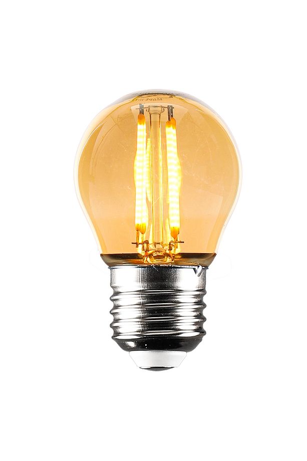 G45 Rustik Led Sarı Top Ampul 4w E27 - 1