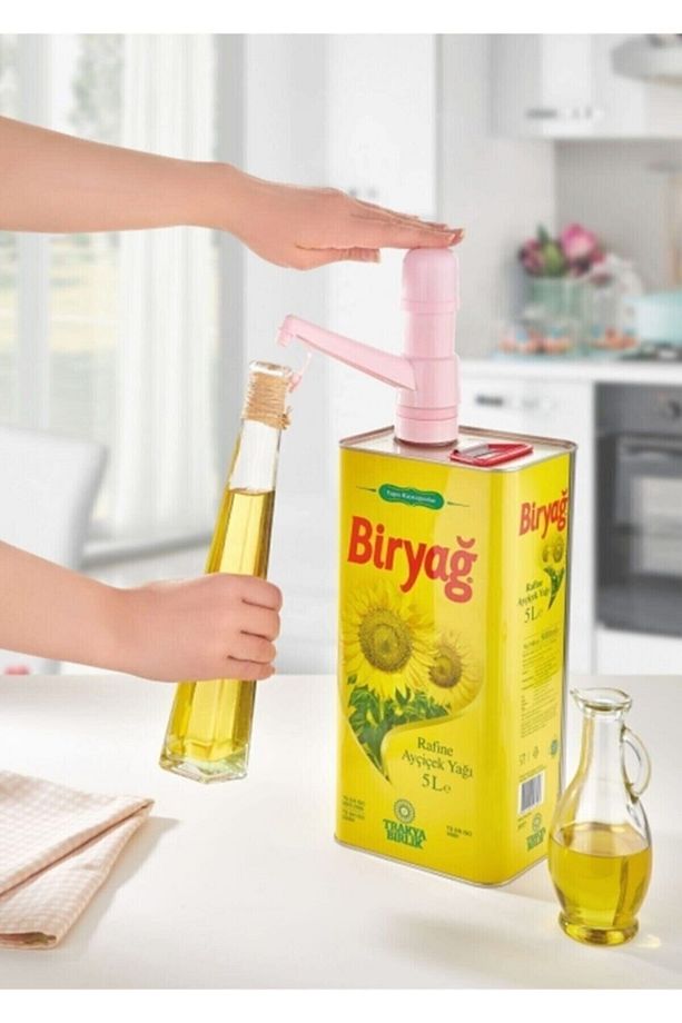 Sıvı Yağ Pompası Zeytinyağı Ayçiçek Yağı Pompası Pratik Zahmetsiz Kullanım Pompa - 1