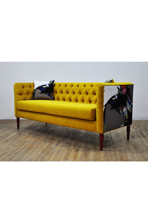 Loveseat 3'lü Kanepe - Sarı Sevda - 2