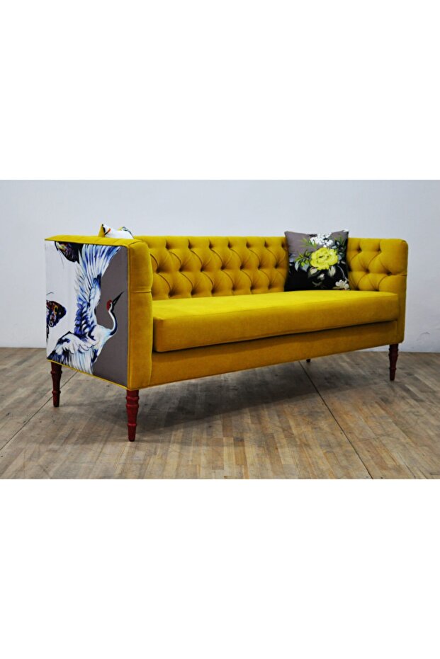 Loveseat 3'lü Kanepe - Sarı Sevda - 3