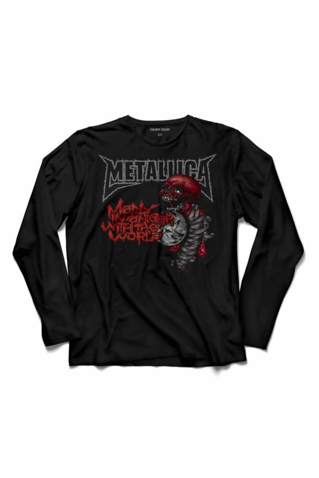 Metallıca Madly In Anger With The World Tour Logo Heavy Metal Rock Music Long Sleeve T-Shirt