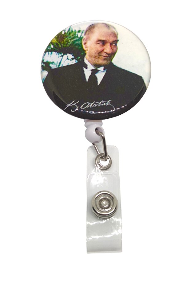 Ataturk Drop Print Yoyo and Collar Card Holder
