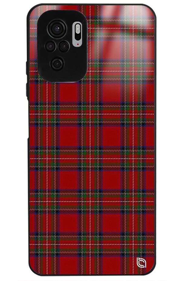 Xiaomi Redmi Note 10 Plaid Fabric Premium Patterned Glossy Phone Case