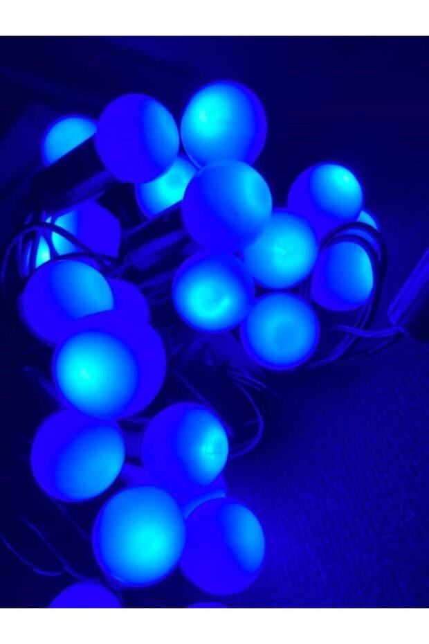Yılbaşı Süsü Led Işıklandırma Mavi 5 Metre Boncuk Led Işık Yılbaşı Süsü Mavi Altc-8 - 1