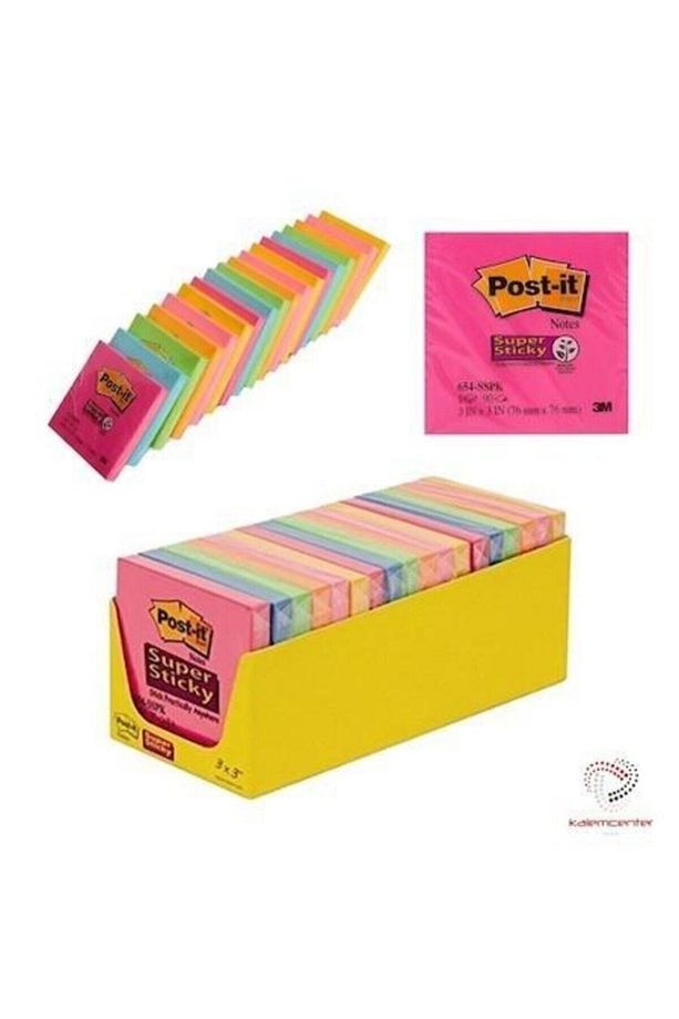 Süper Sticky Renkli 76x76 Mm 90 Yp 1 Adet - 1