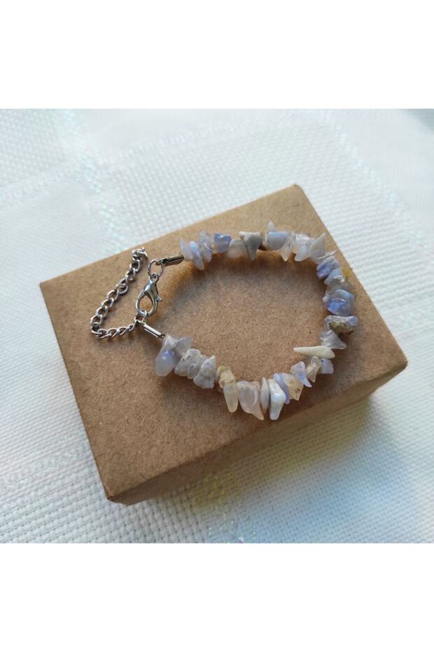 Chalcedony Stone Natural Broken Stone Women's Bracelet Zodiac Stone