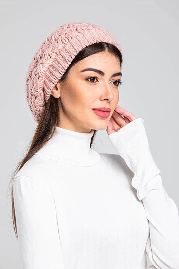 22 Painter Knitwear Knitted Beret - Salmon