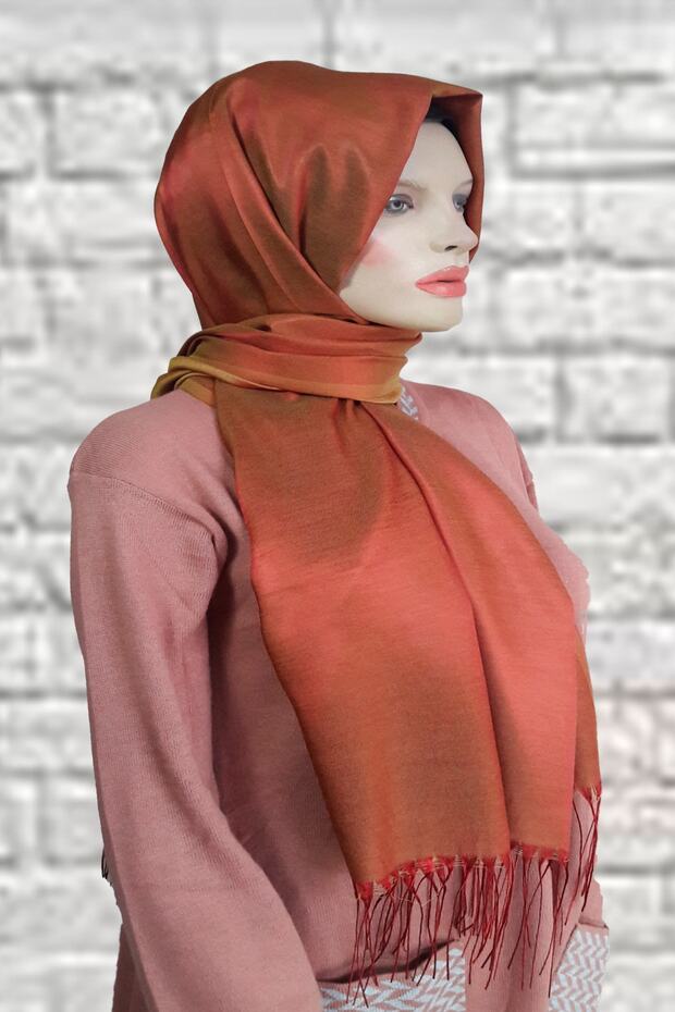 شال كشمير ناعم مزدوج اللون مذهب 07