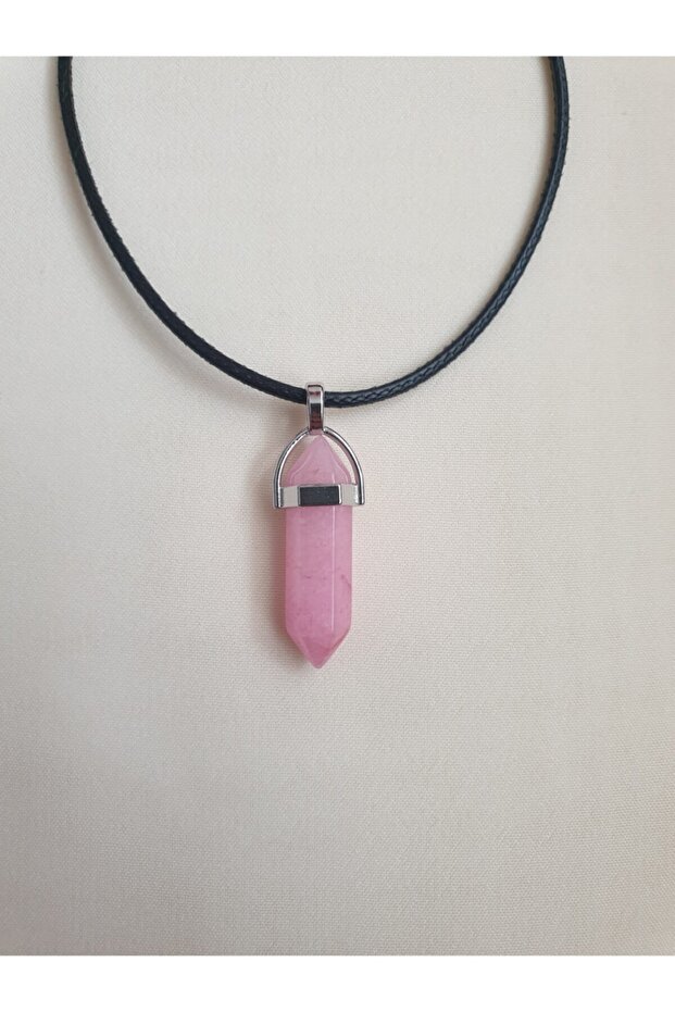 Pink Quartz Stone Necklace