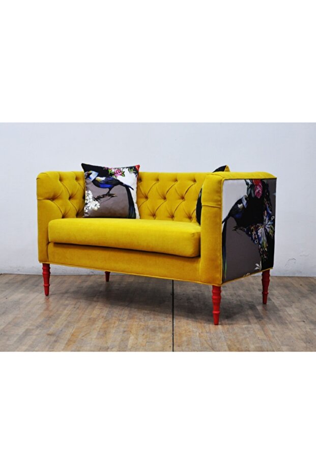Loveseat 2'li Kanepe - Sarı Sevda - 3