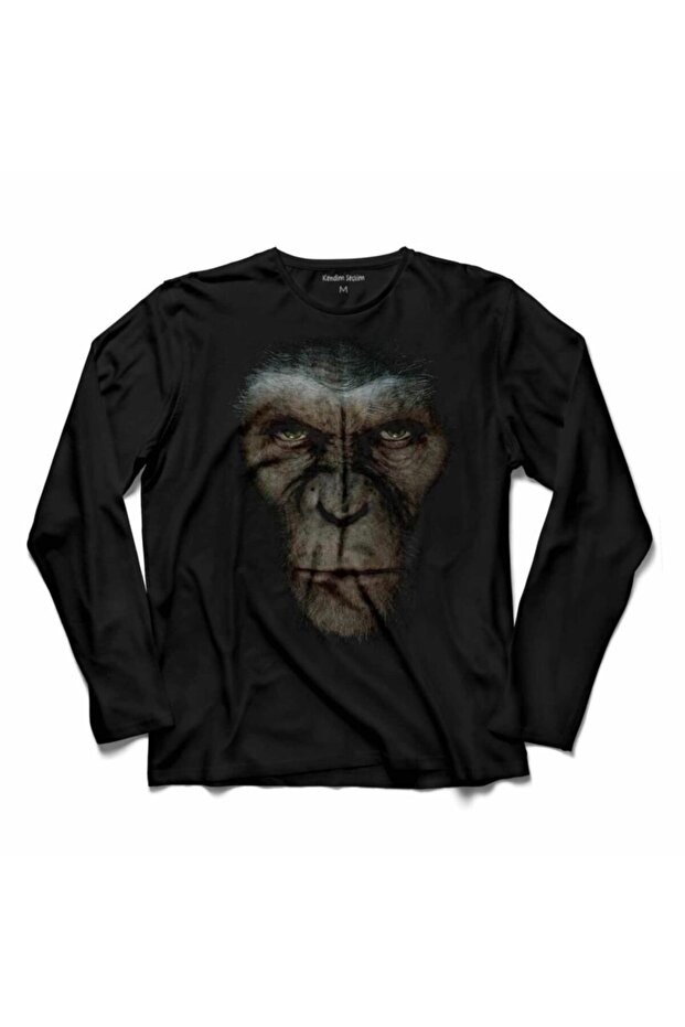 Majica dugih rukava "Apes Hell Caesar Evolution Evolution Monkey War Planet Apes" - 1