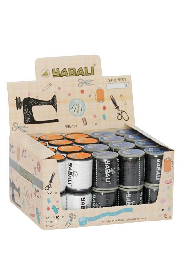 خيط الخياطة 900 متر بكرة بوليستر - 2