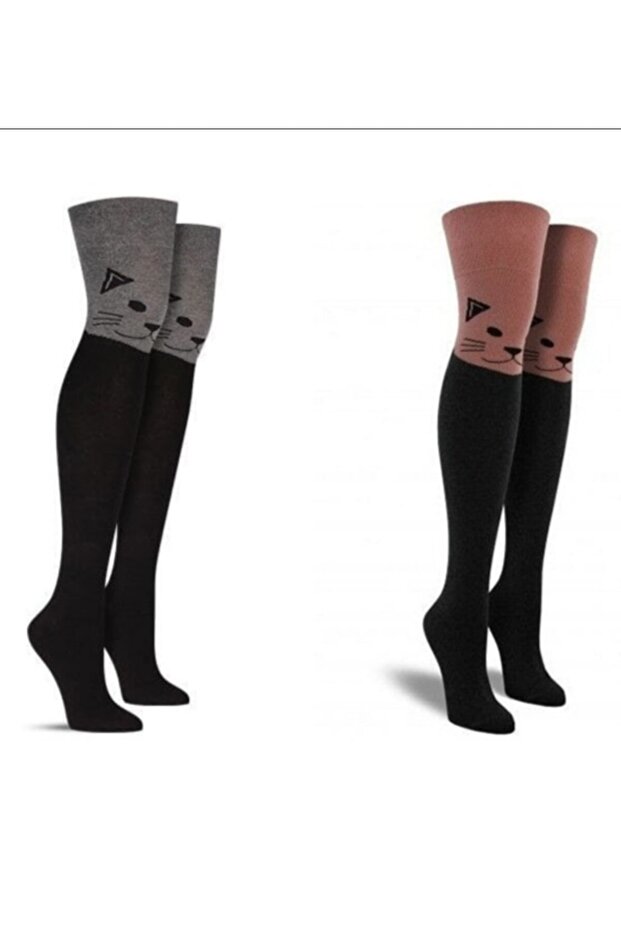 جوارب للقطط فوق الركبة - 1