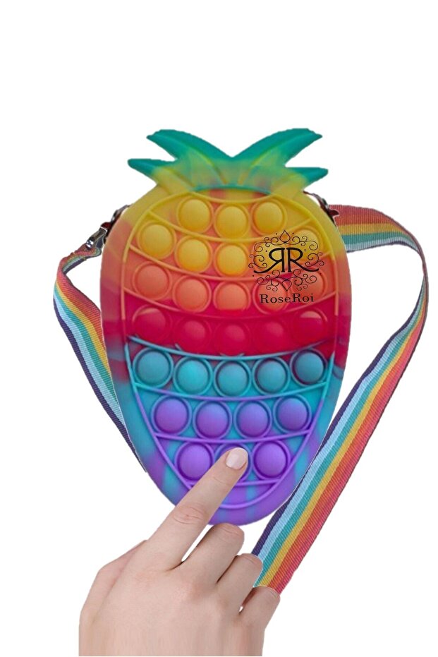 Popit Çanta Duyusal Pop It Versiyonu Pop Itli Çilek Çanta - 1