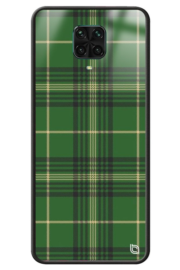 Xiaomi Redmi Note 9 Pro Plaid Fabric Premium Patterned Glossy Case