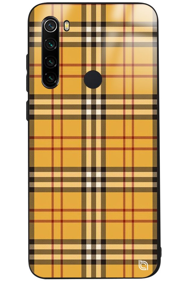 Xiaomi Redmi Note 8 Plaid Fabric Premium Patterned Glossy Case