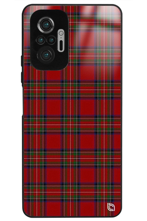 Xiaomi Redmi Note 10 Pro Plaid Fabric Premium Patterned Glossy Phone Case
